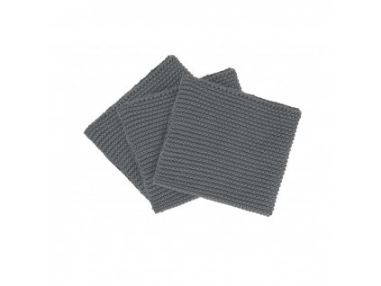 Dishcloth WIPE PEARL, set of 3 pcs, grey, Blomus