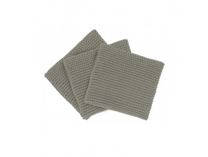 Dishcloth WIPE PEARL, set of 3 pcs, brown-grey, Blomus