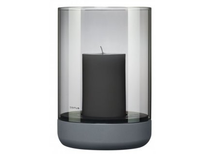 Lantern CALMA 23 cm, grey, concrete and glass, Blomus
