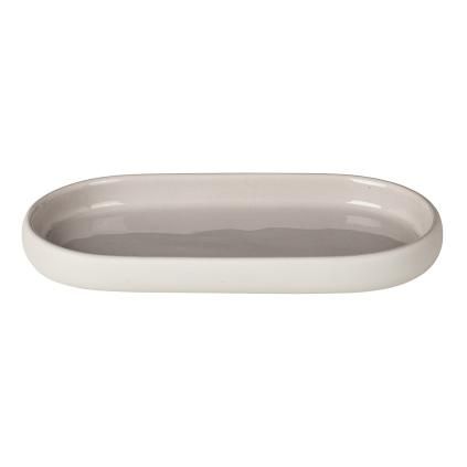Soap dish SONO, without grooves, cream, Blomus