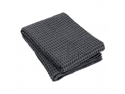 Bath towel CARO 70 x 140 cm, dark grey, Blomus