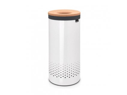 Laundry bin 35 l, with cork lid, white, Brabantia