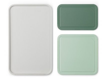 Cutting board, set of 3 pcs, green, plastic, Brabantia