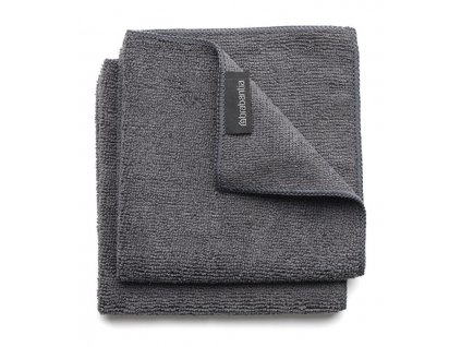 Microfiber cloth, set of 2 pcs, grey, Brabantia