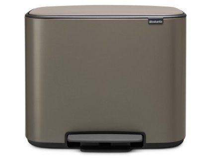 Pedal bin BO 11 + 23 l, platinum, Brabantia