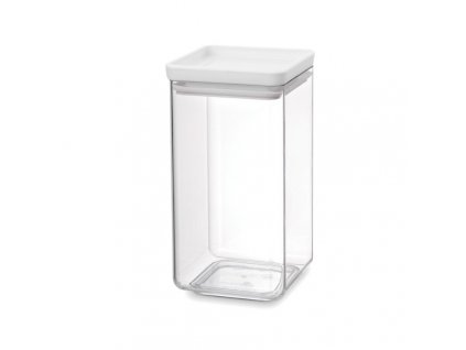 Kitchen storage jar 1,6 l, light grey lid, transparent, Brabantia