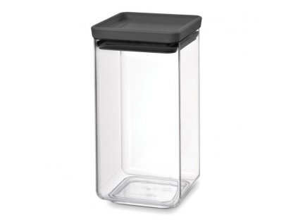 Food storage container TASTY PLUS 1,6 l, dark grey, plastic, Brabantia