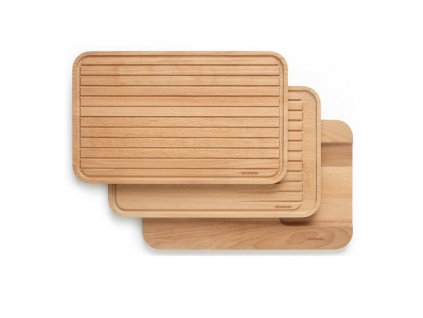 Cutting board, set of 3 pcs, brown, wood, Brabantia