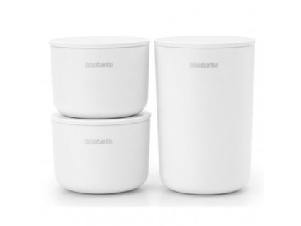 Kitchen storage jars, set of 3 pcs, white, Brabantia