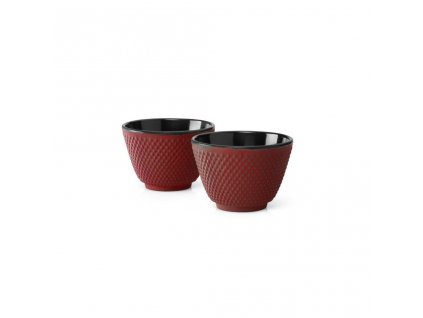 Tea cup XILIN, set of 2 pcs, red, cast iron, Bredemeijer