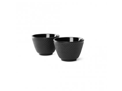 Tea cup YANG, set of 2 pcs, black, cast iron, Bredemeijer