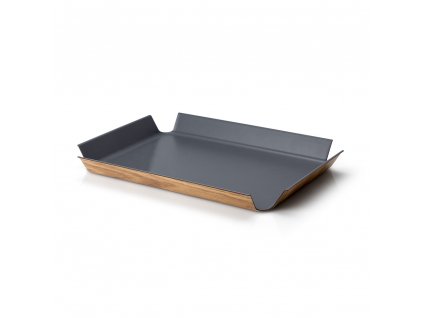 Serving tray 41 x 29 cm, anti-slip, grey, Continenta