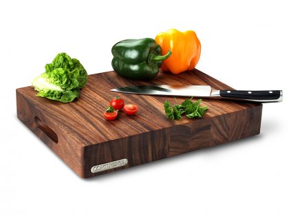 Cutting board LOG 48 x 36 x 6 cm, brown, acacia wood, Continenta