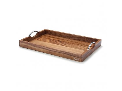 Serving tray 53 x 36 cm, with handles, acacia wood, Continenta