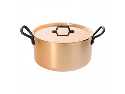 Casserole pot INOCUIVRE 20 cm, cast iron handles, copper, de Buyer