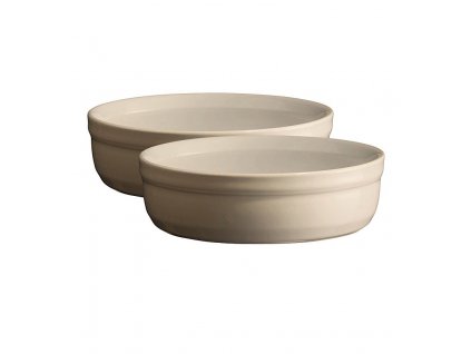 Crème brûlée dish 12 cm, set of 2 pcs, cream, Emile Henry