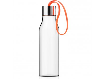Water bottle 500 ml, with orange strap, plastic, Eva Solo