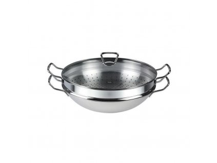 Wok NANJING 35 cm, with steamer insert and lid, Fissler