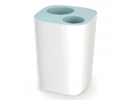 Bathroom bin SPLIT, white and blue, Joseph Joseph