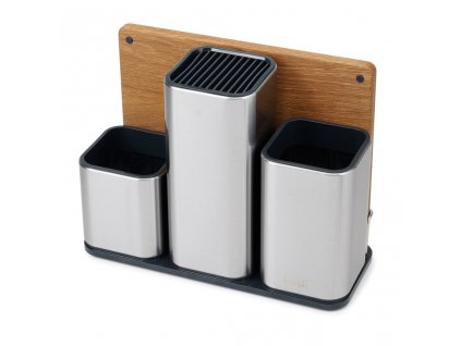 Kitchen storage jars in a set 100 COLLECTION with cutting board, 4 pcs, Joseph Joseph