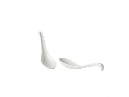 Japanese spoon 17,5 cm, white, MIJ