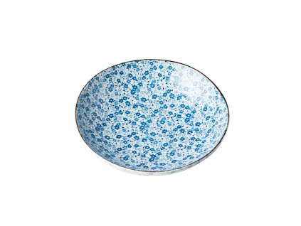 Dining bowl BLUE DAISY 21 cm, 600 ml, MIJ