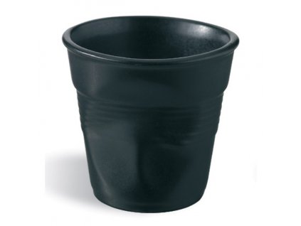 Cup FROISSÉS 180 ml, satin black, porcelain, REVOL