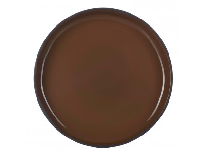 Deep plate CARACTERE 23 cm, brown, REVOL