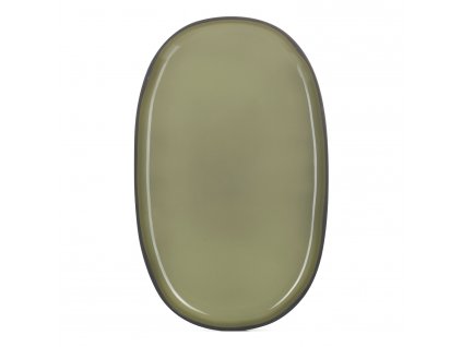 Serving platter CARACTERE 35 cm, khaki, REVOL