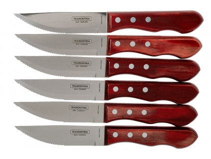Steak knife set JUMBO, 6 pcs, red, Tramontina