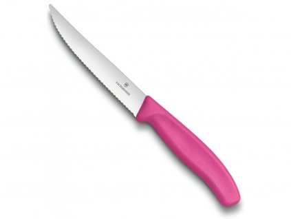 Steak knife 12 cm, pink, Victorinox