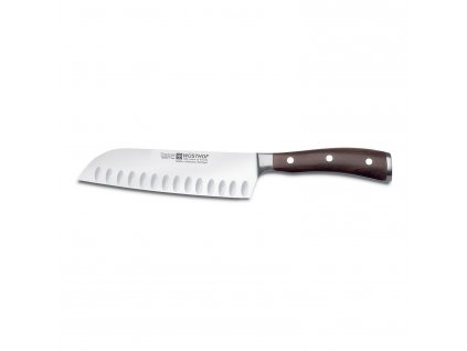 Santoku knife IKON 17 cm, with oval grooves, Wüsthof