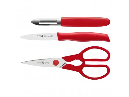 Vegetable knife TWIN GRIP in a set, 3 pcs, with vegetable peeler and scissors, Zwilling