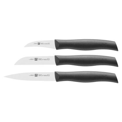 Knife set TWIN GRIP, 3 pcs, black, ZWILLING