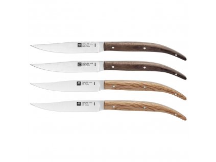 Steak knife set, 4 pcs, 10 cm, mix wood, Zwilling