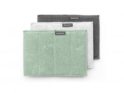 Microfiber cloth/sponge, set of 3 pcs, green, Brabantia