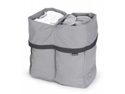 Spare laundry bags for the BO laundry basket, 2 x 45 l, grey, Brabantia