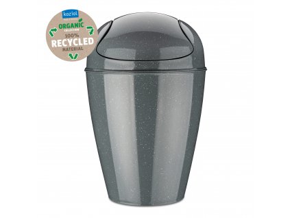 Swing top bin DEL M 12 l, nature grey, Koziol