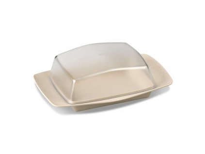 Butter dish RIO 17,5 cm, natural desert sand, plastic, Koziol