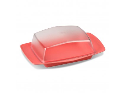 Butter dish RIO 17,5 cm, coral, Koziol