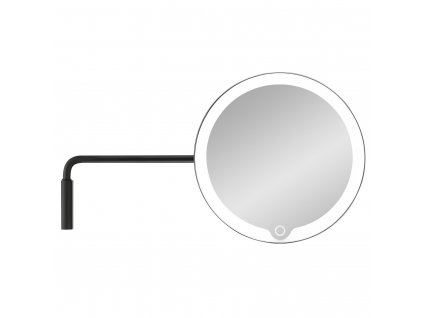 Makeup mirror MODO LED, wall-mounted, five-fold magnification, black, Blomus