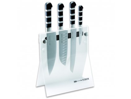 Knife set 1905 series, 5 pcs, with white magnetic stand, F.DICK
