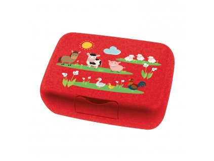 Kids lunch box CANDY L FARM, red, Koziol