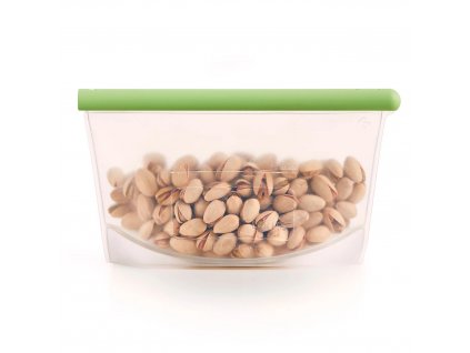 Reusable food storage bag 500 ml, green, Lékué