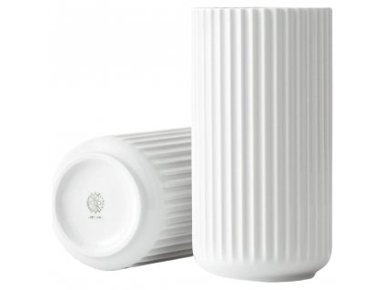 Vase 25 cm, white, porcelain, Lyngby