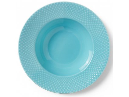 Deep Plate RHOMBE, 25 cm, turquoise, Lyngby