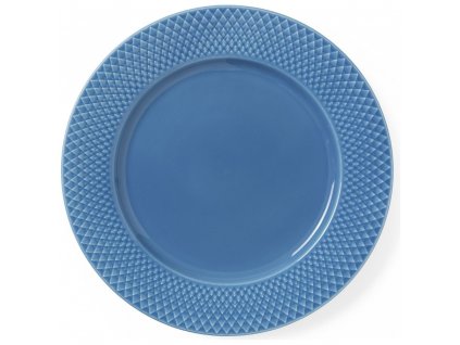 Dinner plate RHOMBE 27 cm, blue, Lyngby