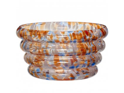 Decorative bowl BLAZE 31 cm, multicolour, glass, Hübsch