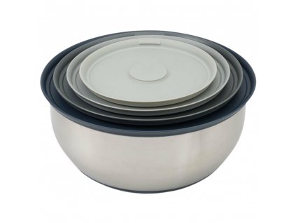 Kitchen bowl set NEST PREP&STORE 95025, 4 pcs, with lids, stainless steel, Joseph Joseph