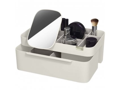 Makeup organizer VIVA 75005, with mirror, beige, Joseph Joseph